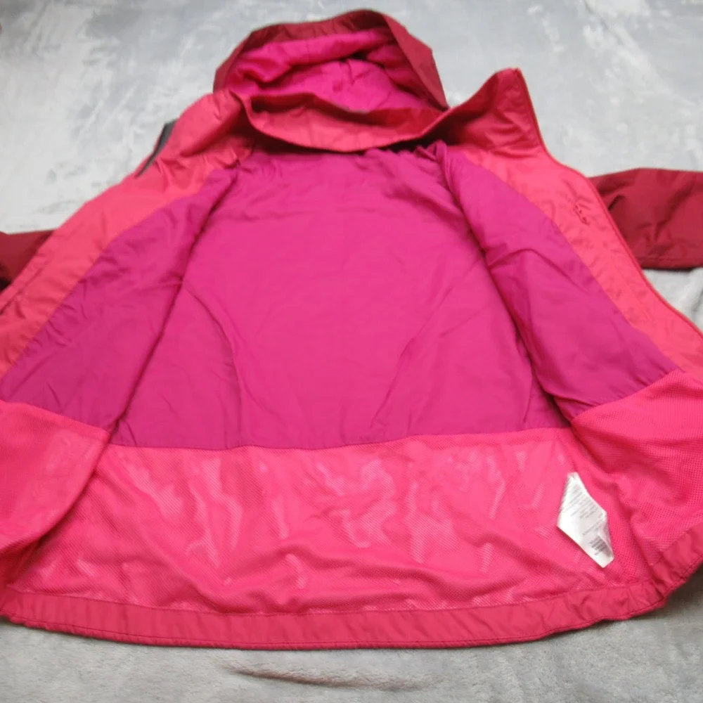 Little Donkey Andy Jacket Womens Small Pink Purple Hooded Water‎ Resistant Rain